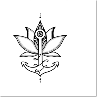 Anchor in Mandala Style Posters and Art